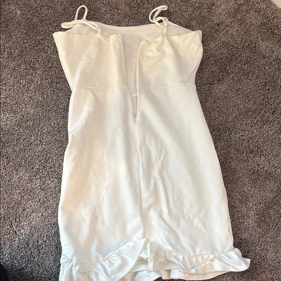 Lulus White Dress with Ruffle Hem - Picture 4 of 5